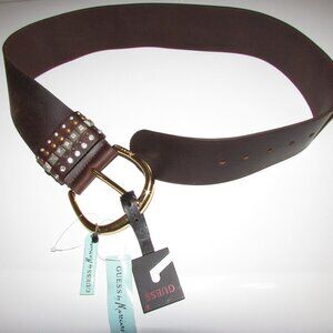 Guess By Marciano Brown Leather Belt Womans Size S
